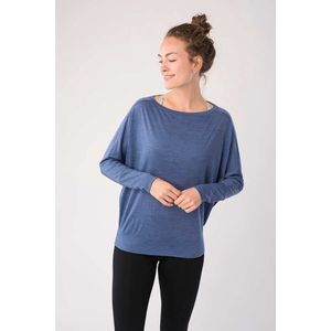 super.natural - W KULA TOP - T-shirt - Zwart - Merinowol - Lange Mouwen