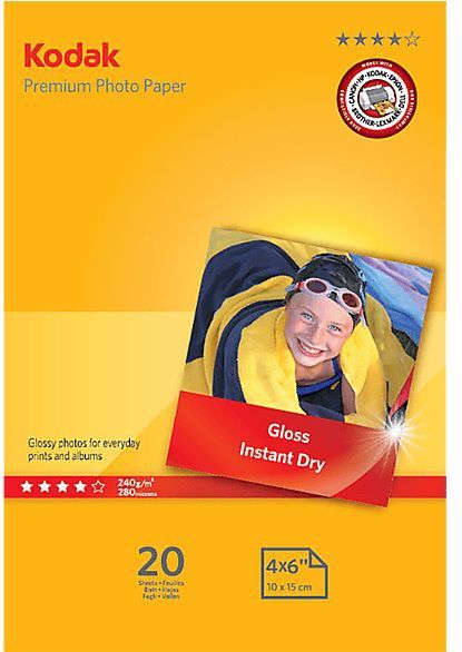 Kodak - 5740-095 - Fotopapier - A6 - Superglanzend - 20 Vellen - 240 g/m²