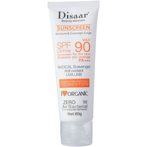 Disaar - Sunscreen SPF90 - Zonnebrandcrème - 80g - Hoge UVB/UVA Bescherming - Olievrij