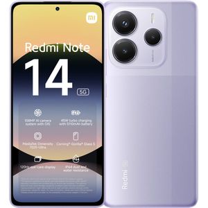 Xiaomi - Redmi Note 14 - 5G - Lavender Paars - 8GB/256GB