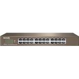 Tenda 24 Gigabit Ethernet-switch, Gigabit Switch 10/100/1000 Mbps, Plug & Play, bliksembeveiliging, metalen netwerkschakelaar voor veiligheidsbewaking thuis en op kantoor (TEG1024D)