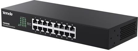 Tenda - TEG1016D - Ethernet Switch - 16 Poorten - 10/100/1000 Mbps - Plug & Play