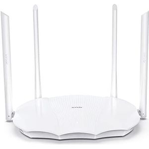 Tenda WLAN-router 6 AX3000, dual band, 2,4 GHz/5 GHz, LAN/WAN Gigabit poort, 4 x 6dBi antennes, Dual-Core 1,6 GHz CPU, Wi-Fi-router met MU-MIMO, Beamforming, OFDMA, WPA3, Punto Access (RX9)