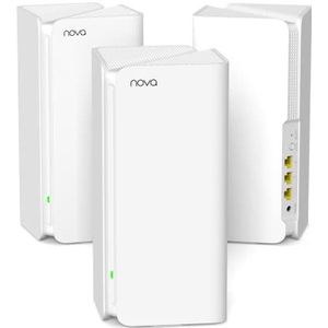 Tenda Nova MX15-Pro ​​​​Mesh WLAN WiFi 6-systeem - AX5400 dual-band WLAN Mesh WiFi 6-systeem, bereik tot 680m² & 200 apparaten, 9*Gigabit-poort - Vervangt router - Compatibel met Alexa, 3-pack