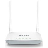 Tenda D301 Modem N300 Wireless WLAN Router (300Mbps, 2x 5dBi antennes, 2,4GHz, USB 2.0, 4X WAN/LAN 10/100Mbps, MIMO, WPS, IPTV), wit, N300Mbps+1 USB2.0