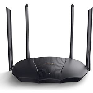 Tenda WiFi Router 6 RX9 Pro, WiFi Router AX3000 Dual Band, 4 * 6dBi High Power Antennes ，Wide Coverage，Ethernet LAN/WAN poorten zonder Configuratie, Intelligent Visitor Management