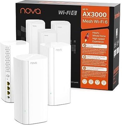 Tenda - Nova MX12 - Mesh WLAN 6 Systeem - 3-pack - Bereik tot 650 m² - AX3000 Dual Band