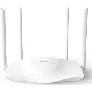 Tenda RX3 wifi 6 WLAN-router, 1202 Mbit/s 5 GHz, 574 Mbit/s 2,4 GHz, AX1800 dual-band, QuadCore™, 1 gigabit WAN-poort, 3 gigabit LAN-poorten, access point-modus, app-besturing [exclusief bij Amazon]
