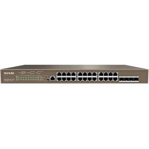 Tenda TEG5328P-24-410W Managed L3 Gigabit Ethernet (10/100/1000) Power over Ethernet (PoE) 1U Grijs (24 ports), Netwerkschakelaar, Grijs