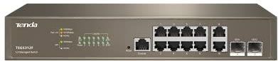 Tenda - TEG5312F - Netwerkschakelaar - Bruin - Managed L3 Gigabit Ethernet - 10 Havens
