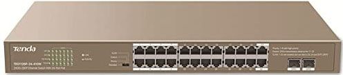 Tenda - Teg1126p-24-410w Switch - 26 Poorten - Gigabit Ethernet - 2 SFP Poorten
