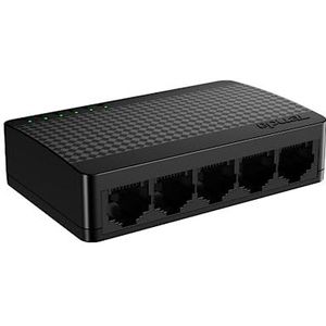 Tenda Mini Switch 5-poorts Gigabit LAN-schakelaar, RJ45 Ethernet Switch LAN hub LAN-verdeler netwerkswitch (plug-and-play, tot 2000 Mbit/s in full duplex modus, onbehed) (SG105 V4.0)