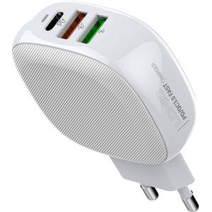 LDNIO A3510Q Wall Charger with 2x USB, USB-C, PD and QC 3.0, 32W (White)