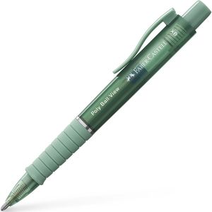 Faber-Castell 145754 - balpen Poly Ball View, Mine XB, green lily, 1 stuk