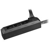 FH-04 - Ventilator Hub - Zwart - Compatibel met 3-pins en 4-pins
