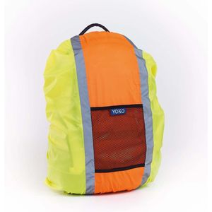 HVW068 - YOKO Hoge zichtbaarheid waterafstotende reflecterende rugzak cover - tot 25 lt - kleur Geel/Oranje