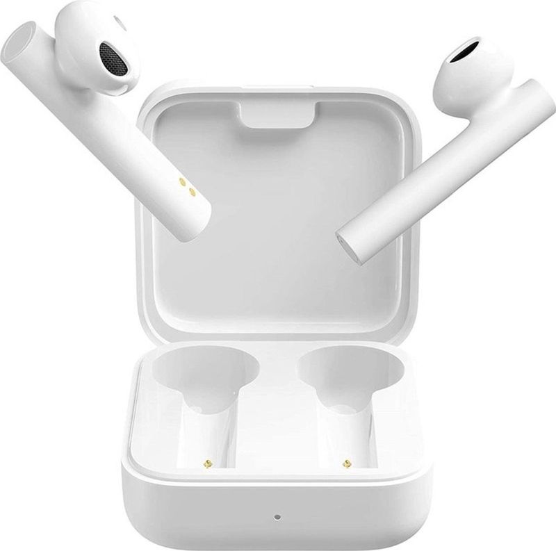 Xiaomi Mi True draadloze oortelefoon2Basic draadloze oortelefoon (in-ear detectie, 5 uur afspelen, oplaadstation type C, modus voor één oor, aanraakbediening, opbergdoos met oplaadfunctie) wit