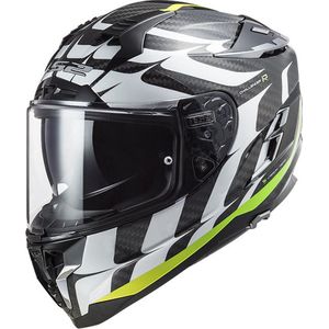 LS2 Helm Challenger CT2 Flames FF327 wit / geel maat M