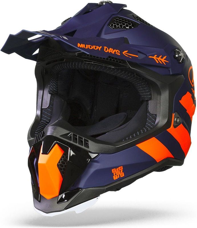 LS2 - MX700 Subverter - Crosshelm - Blauw Fluo Oranje