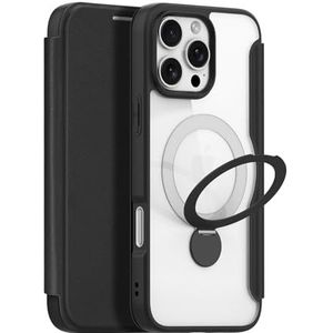 Dux Ducis iPhone 16 Pro Max Hoesje MagSafe RFID Book Case 360° Stand Zwart