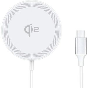 Duzzona W18 Qi2 Schnelles kabelloses Ladegerät 15W - iPhone 12/13/14/15/16 - Weiß