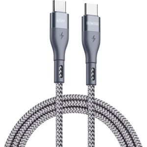 Duzzona 3.25A USB-C naar USB-C Kabel met Power Delivery 65W 2M Grijs
