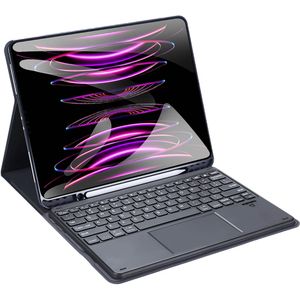 iPad Air 13 2024/2025/iPad Pro 12.9 (2022) Dux Ducis Bluetooth Toetsenbord Hoes - Zwart