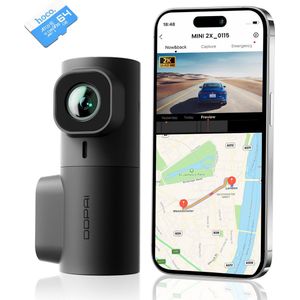DDPAI - MINI2X - Dashcam - Zwart - 2K QHD Resolutie - 64GB Micro SD Kaart