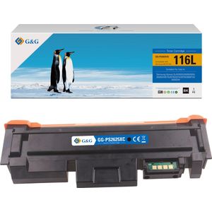 G&G Huismerk MLT-D116L Toner Alternatief voor Samsung MLT-D116L Zwart Hoge Capaciteit - 826251-G