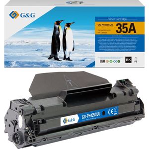 123inkt huismerk vervangt HP 35A (CB435A) toner zwart