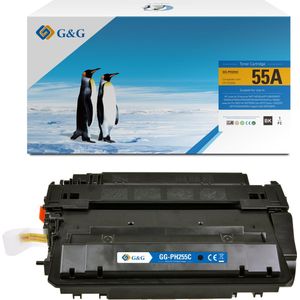 123inkt - HP 55A Toner - Zwart - Hoge Capaciteit 7000 Afdrukken