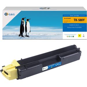 Kyocera - TK-580Y Toner - Geel - 3000 Afdrukken - 123inkt Huismerk