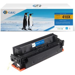 G&G Huismerk Toner Alternatief voor HP 410X (CF411X) Cyaan Hoge Capaciteit