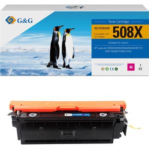 123inkt - HP 508X (CF363X) Toner - Magenta - Hoge Capaciteit - 11.000 Afdrukken