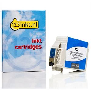 Epson T1571 inktcartridge foto zwart (123inkt huismerk)