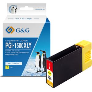 G&G Inktcartridge vervangt Canon PGI-1500Y XL Compatibel Geel NP-C-1500XLY 1C1500Y