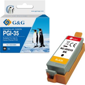 Canon - PGI-35 Inktcartridge - Zwart - 9,3 ml - 123inkt Huismerk
