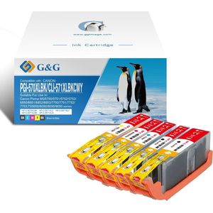 G&G Canon PGI-570/CLI-571 XL - Inktcartridge - Zwart / Cyaan / Magenta / Geel - Inhoud: 4 stuks