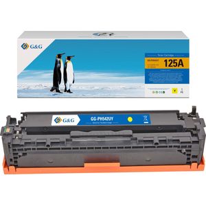 123inkt - Vervangt HP 125A - Toner - Geel - Hoge Capaciteit 1.600 Afdrukken