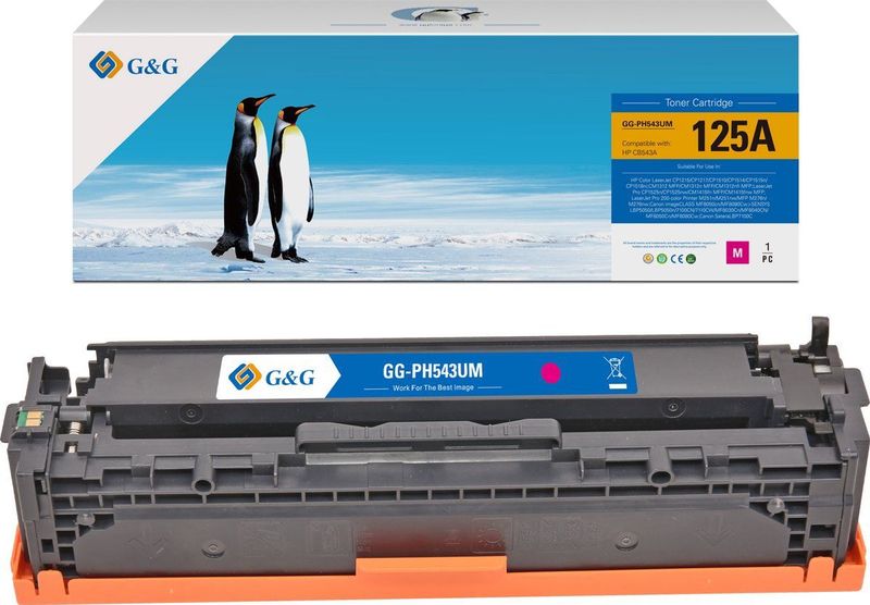 G&G CB543A toner compatibel met HP 125A Tonercartridge Magenta 1 stuck (s) Huismerk