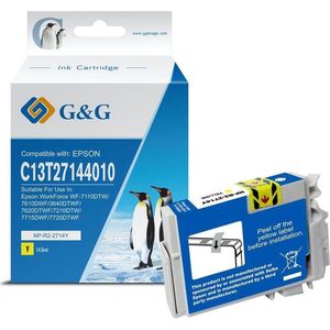 G&G Epson 27XL/ T2714 Inktcartridge Geel - Huismerk Hoge capaciteit