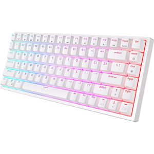 Royal Kludge RK84 - Mechanisch Gaming Toetsenbord - Draadloos - RGB Verlichting - Qwerty - Blue Switches - Wit