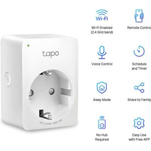 Tp-link - Tapo P100 - Programmeerbare Slimme Stekker - EU Stekker - 4 Eenheden