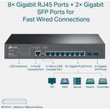TP-Link TL-SG3210 Managed LAN-switch 8-poorts netwerkswitch met 2 SFP-poorten (centraal cloudbeheer, Omada-SDN, QoS, IGMP-Snooping, LAN-distributie) zakelijk netwerk