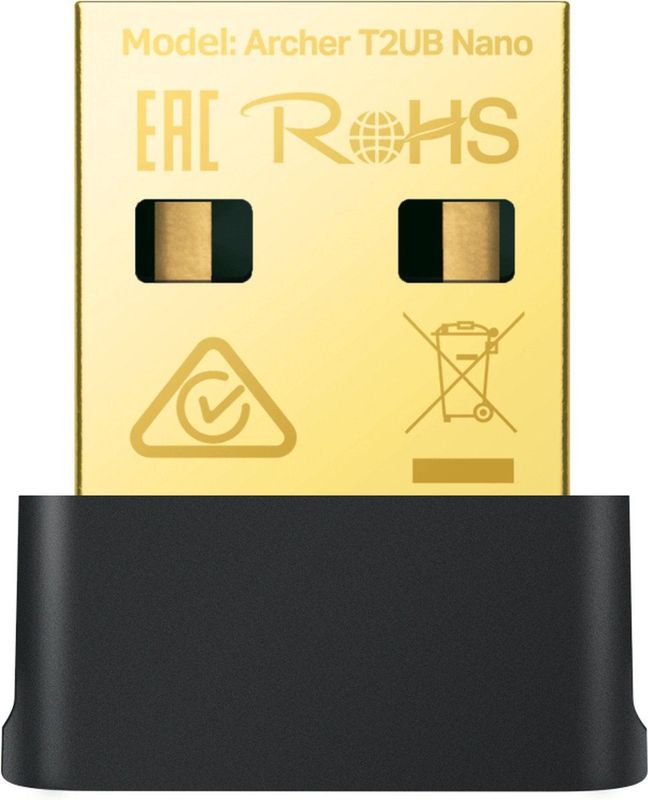 TP-Link - Archer T2UB - Nano Wi-Fi Bluetooth 4.2 USB-adapter - AC600 - Zwart