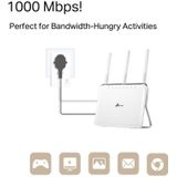 TP-Link TL-PA7017P AV1000 Gigabit Powerline Adapter mit Steckdose (1x Gigabit Port, Plug und Play, energiesparend, Kompatibel mit TP-Link HomePlug AV Powerline-Adaptern)