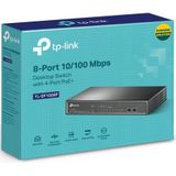 TP-Link TL-SF1008P Unmanaged Fast Ethernet (10/100) Power over Ethernet (PoE) Zwart
