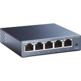 TP-Link - TL-SG105 - Switch - Zwart - Stalen Behuizing - 5x 10/100/1000 Mbps