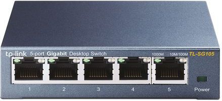 TP-Link TL-SG105 Unmanaged Gigabit Ethernet (10/100/1000) Zwart