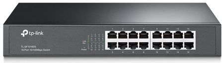 TP-Link - TL-SF1016DS - Netwerkschakelaar - Zwart - 16 Poorten - 100Mbps